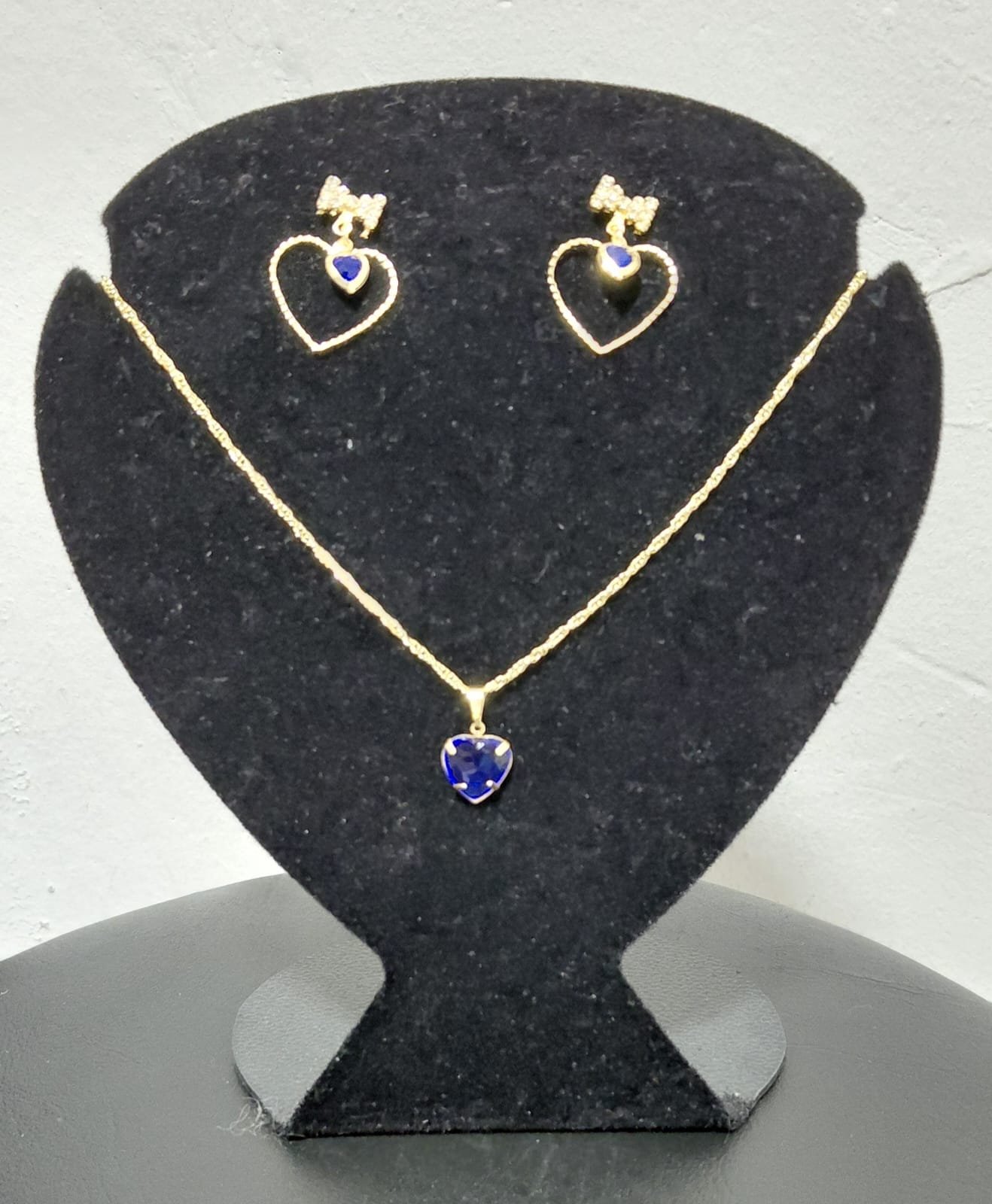 Conjunto Coração Azul